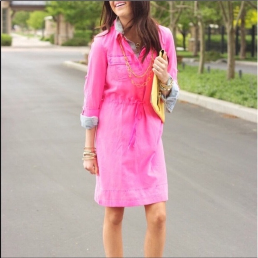 J CREW Garment Dyed Drawstring Dress 0/2 FIRM PRICE